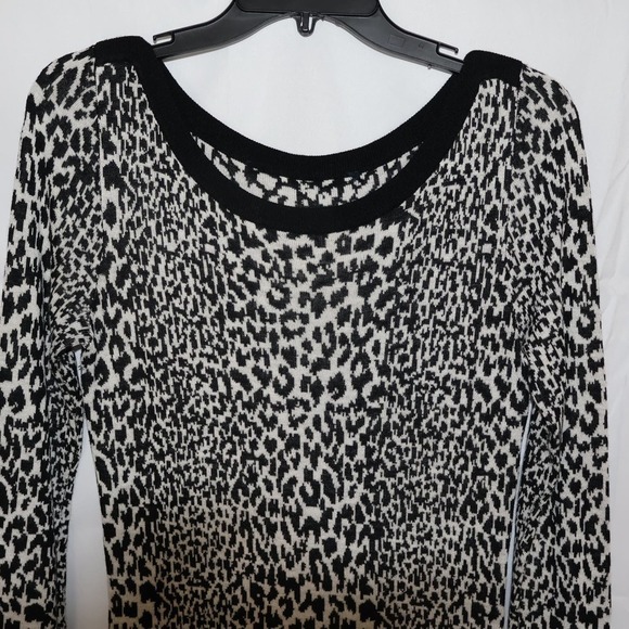 French Connection Dress, Lepard Print figure flattering knit. - Picture 2 of 16